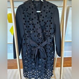 Paskal Black Floral Cutout Dress